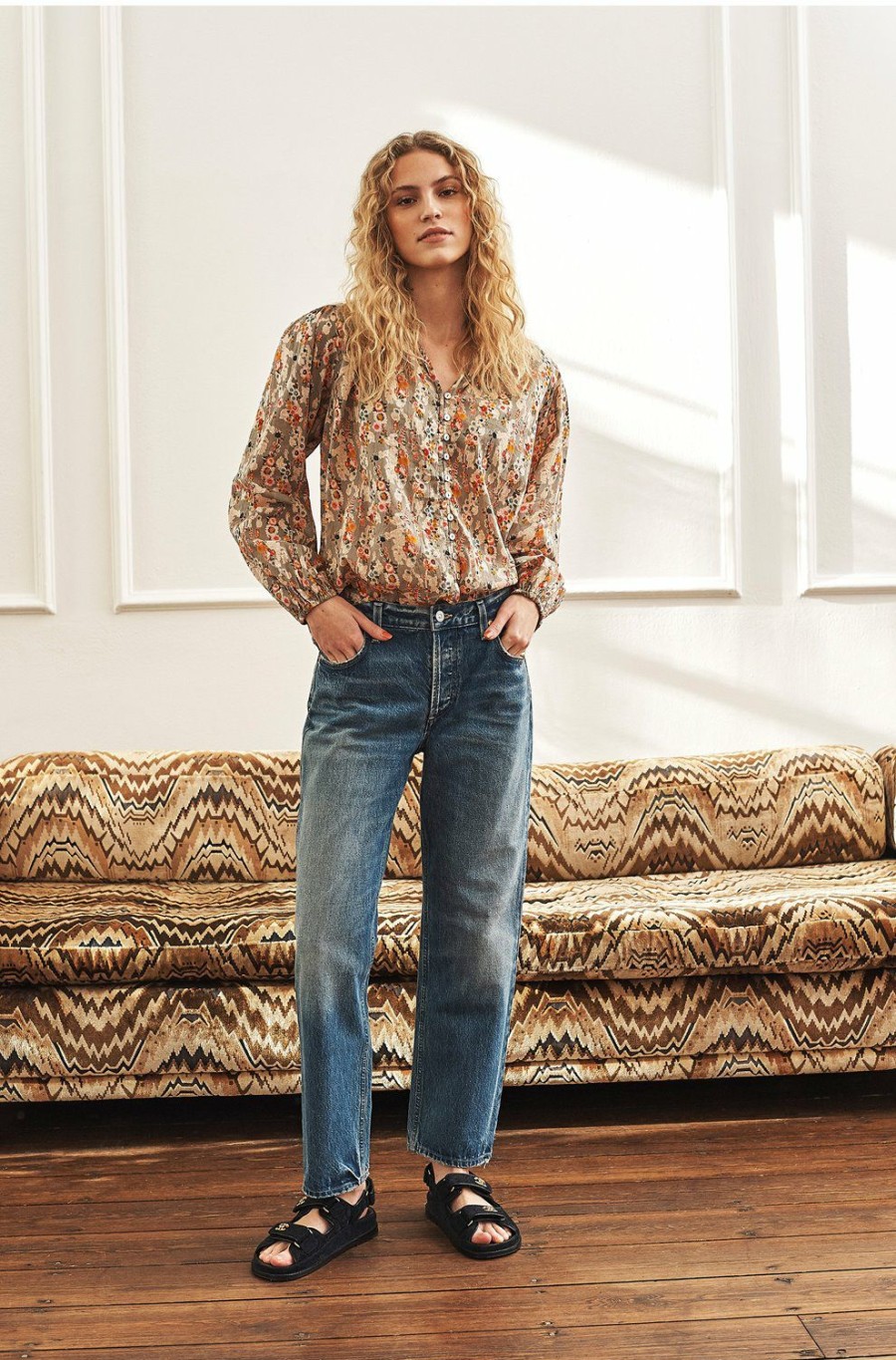 Jeans * | Neve Low Slung Relaxed Jean In Oasis Cheap Citizens Of Humanity