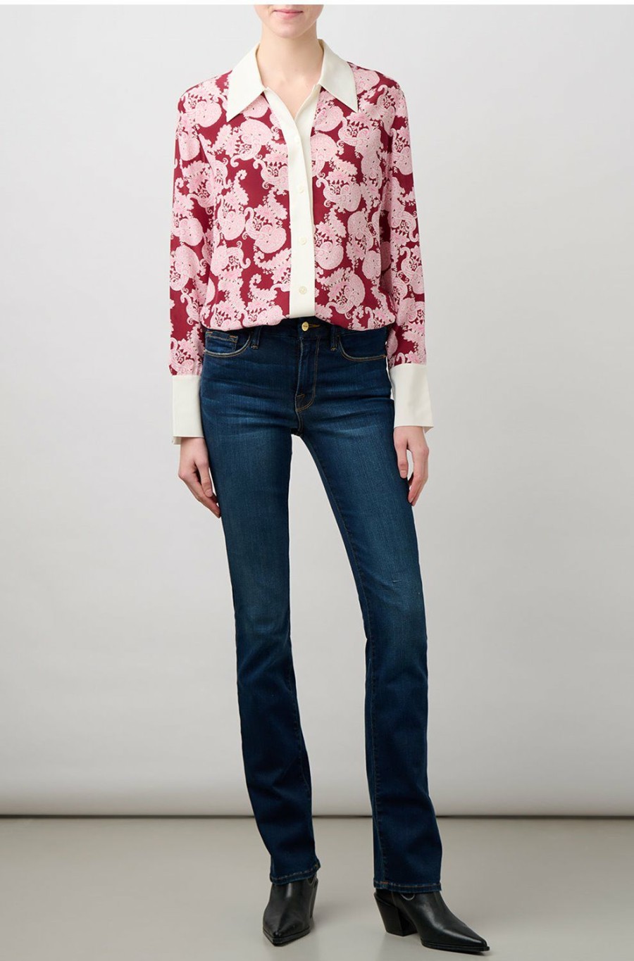 Women'S Clothing * | Nikola Silk Shirt In Syrah Red Multi Clearance Sale Equipment