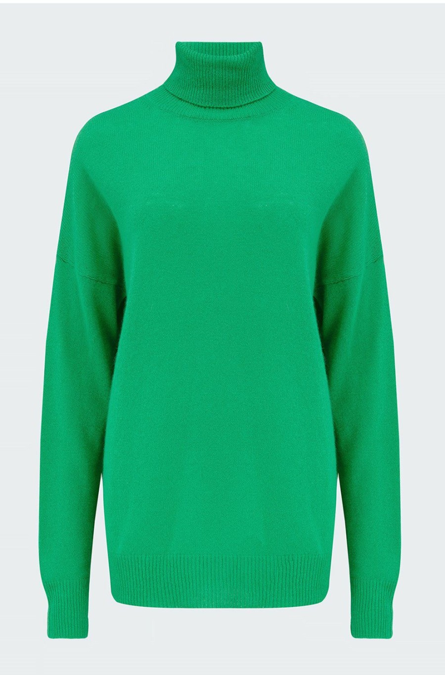 Women'S Clothing * | Lightweight Roll Collar In Bright Green Outlet Sale Jumper 1234