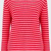 Women'S Clothing * | Little Stripe Crew In Candy, Red, Cream High Quality Jumper 1234