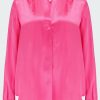 Women'S Clothing * | Bianca Band Collar Blouse In Pink Glo Exclusive L'Agence