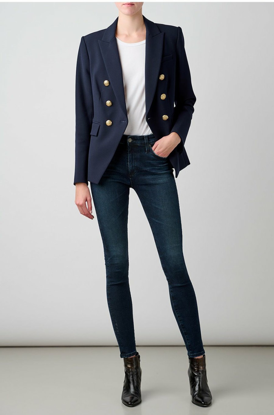 Women'S Clothing * | Miller Dickey Jacket In Navy Cheap Online Veronica Beard