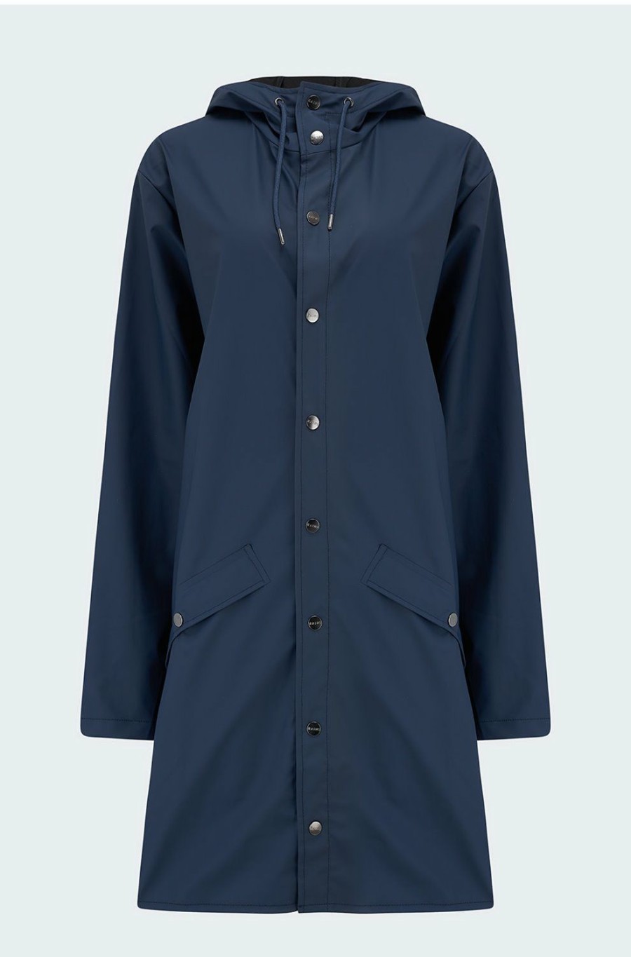 Women'S Clothing * | Long Jacket In Navy Shoping Rains