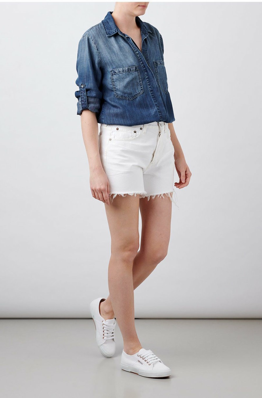 Women'S Clothing * | Parker Long Shorts In Pannacotta Hot Sell Agolde