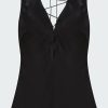 Women'S Clothing * | Lace Front Tank In Noir Classical Frame