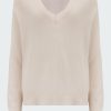 Women'S Clothing * | Zaya V-Neck In Alabaster 100% Guarantee 360 Cashmere