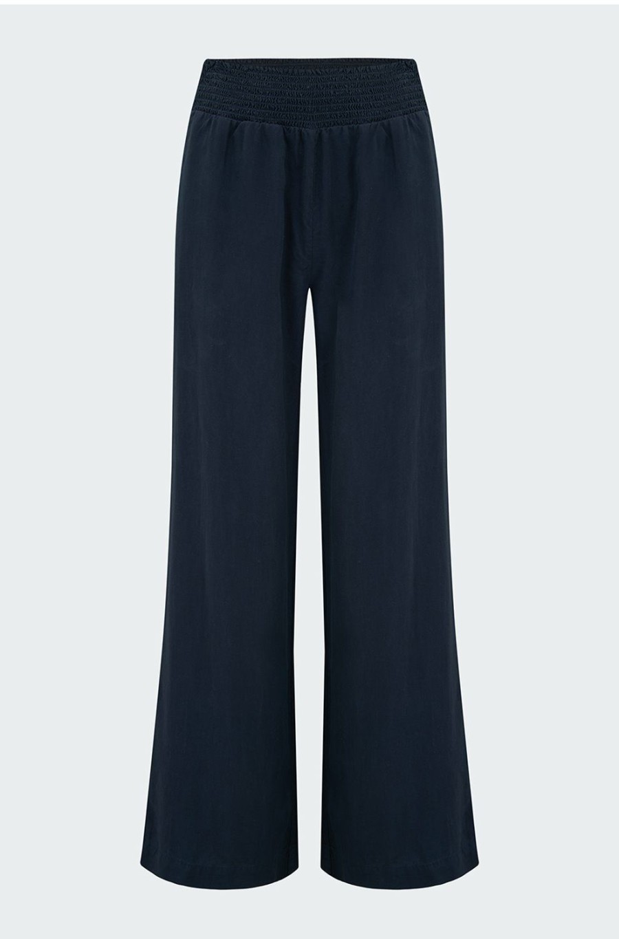 Women'S Clothing * | Smocked Waist Wide Leg Pant In Endless Sea Exactly Discount Bella Dahl