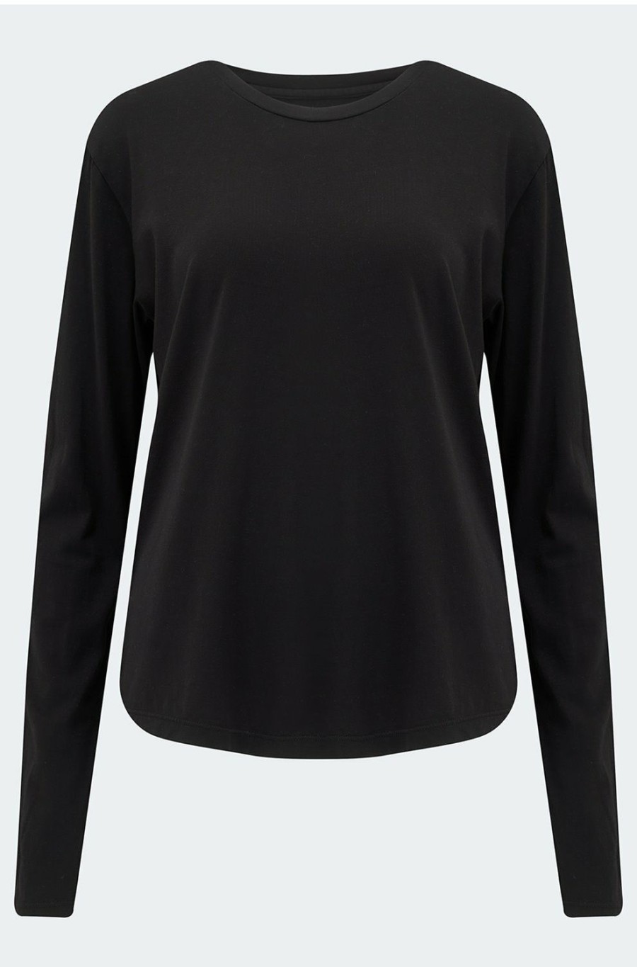 Women'S Clothing * | Daniela Long Sleeve Tee In Black Best Guaranteed Velvet