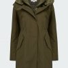 Women'S Clothing * | Long Military Parka 3In1 In Dark Green Flash Sale Woolrich