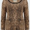 Women'S Clothing * | Printed Leopard Cardigan In Hazelnut Sky Diver Outlet Jumper 1234