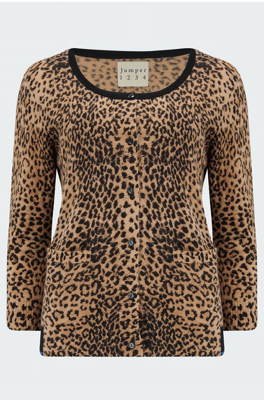 Women'S Clothing * | Printed Leopard Cardigan In Hazelnut Sky Diver Outlet Jumper 1234