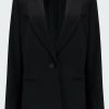 Women'S Clothing * | Jamie Stretch Wool Blend Blazer In Black Best Sellers Cefinn