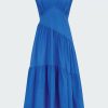 Women'S Clothing * | Gathered Seam Dress In Cornflower Blue Excellent Quality Frame