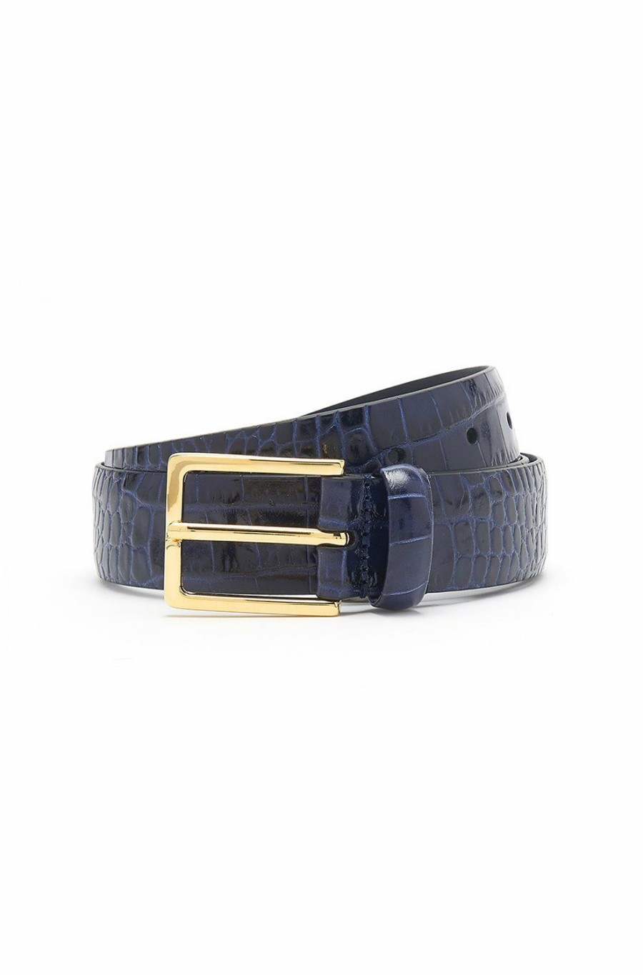 Women'S Clothing * | Snake Belt In Navy Quality Guarantee Anderson'S