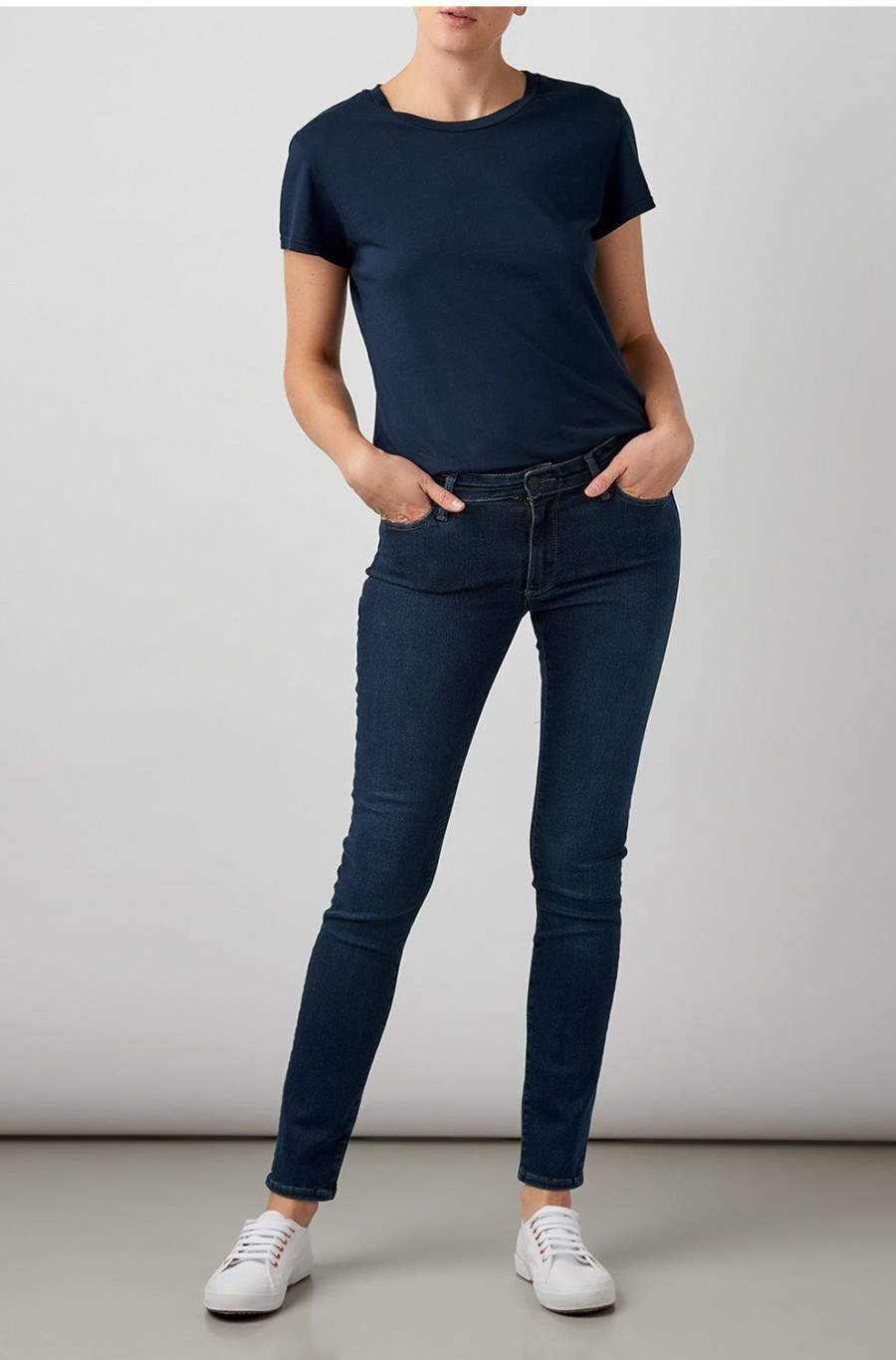 Women'S Clothing * | Trisha T-Shirt In Navy Outlet Velvet