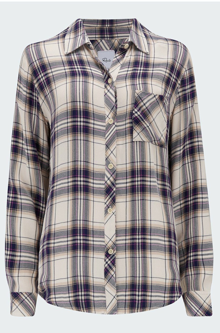 Women'S Clothing * | Hunter Shirt In Stone Navy Fuchsia Online Sale Rails