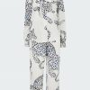 Women'S Clothing * | Jaguar Print Pyjamas In Cream Online Discount Desmond & Dempsey