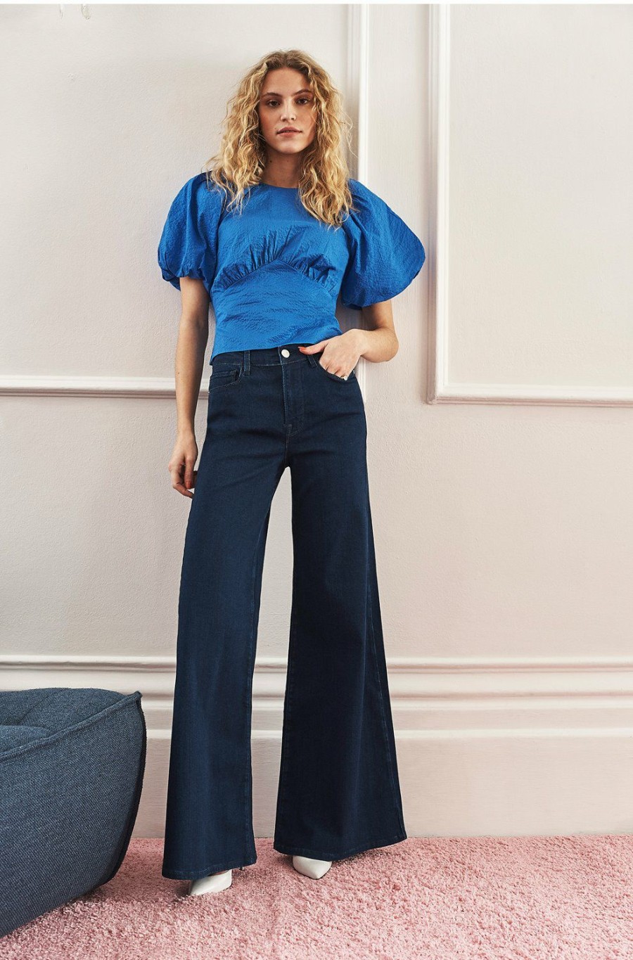 Jeans * | Le Palazzo Wide Leg In Umma Discounts Frame