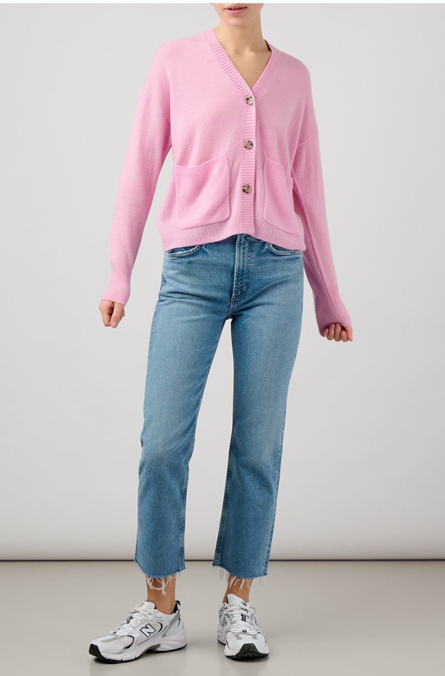 Women'S Clothing * | V Cardigan In Pink Top Sellers Allude