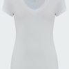 Women'S Clothing * | Becca V-Neck Tee In White Exactly Discount L'Agence